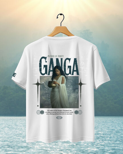 Goddess Ganga Divine Oversized T-shirt