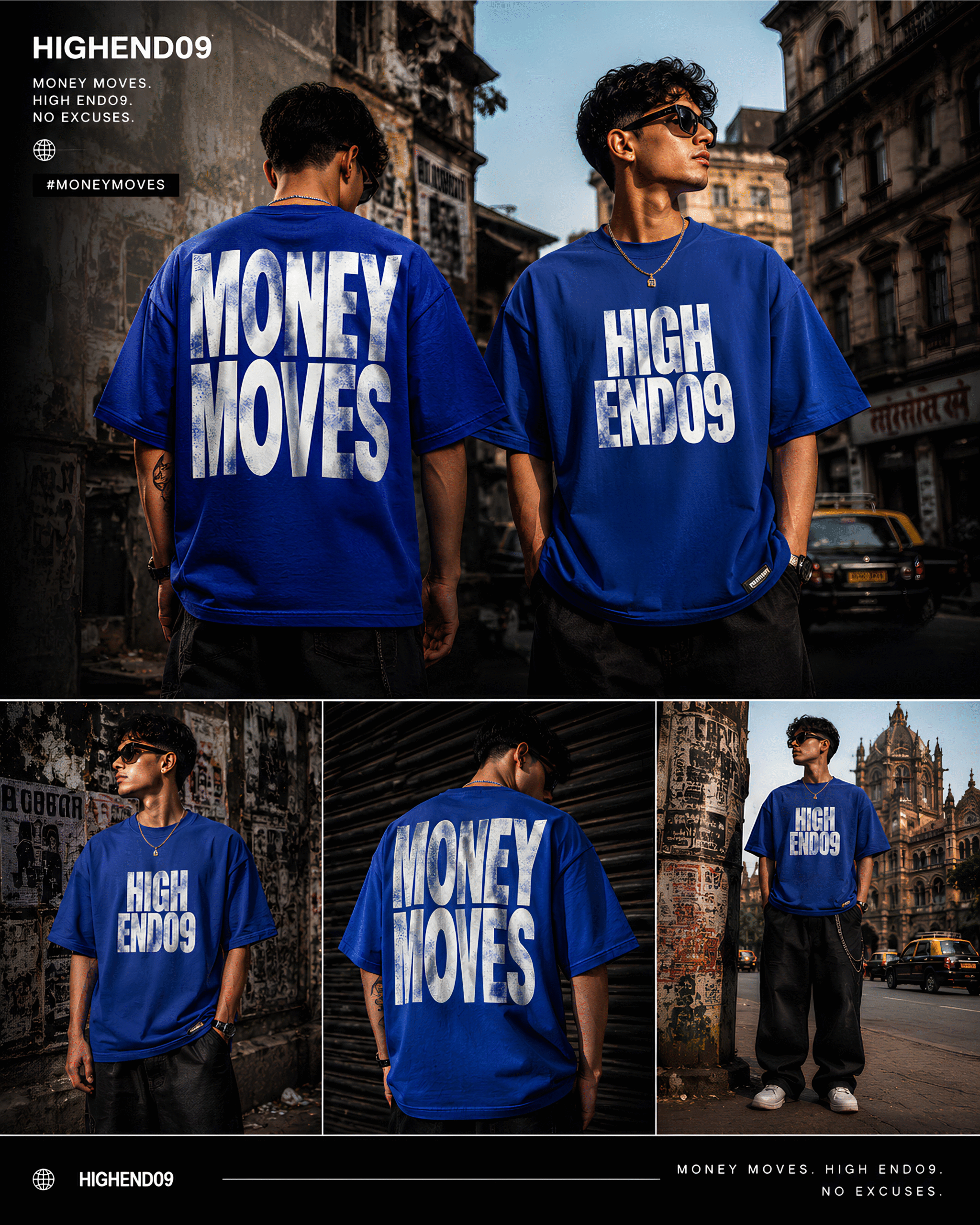 HIGHEND09 "MONEY MOVES" Oversized T-Shirt