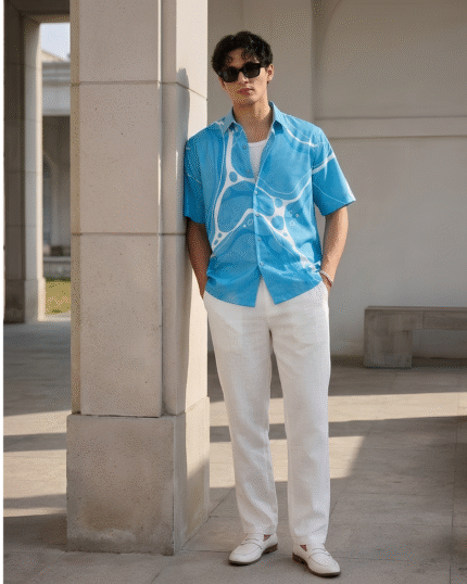 HIGHEND "H2O" Half Shirt-Printed oversize Shirt