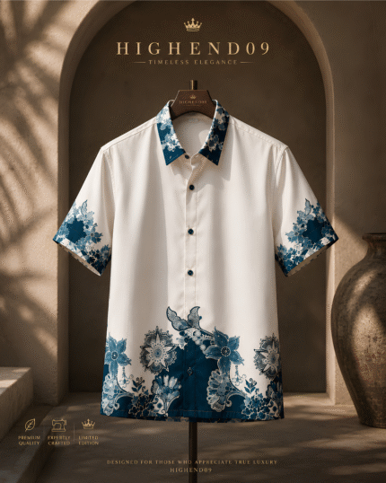 HIGHEND09 "Royal Porcelain" Luxury Button-Up