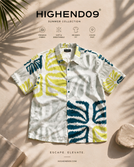 HIGHEND09 "Toxic Glitch" Resort Button-Up