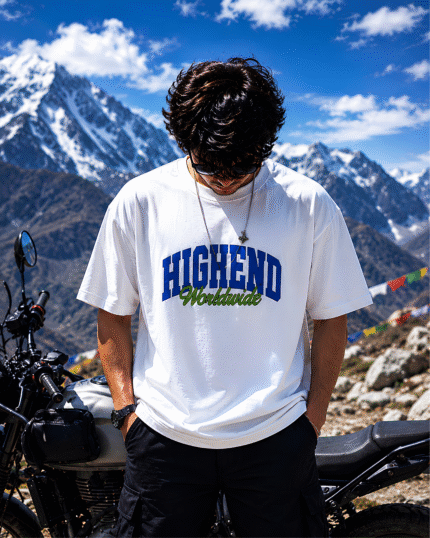HIGHEND Worldwide "Faith Over Fear" Mahadev Oversized Tee-White